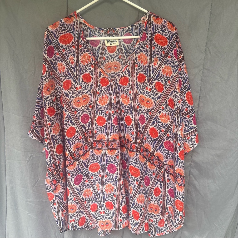 Show Me Your MuMu Pink and Blue Relaxed Tunic